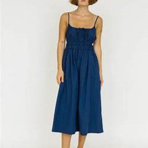 Ciao Lucia! Gabriela Dress Navy Washed cotton